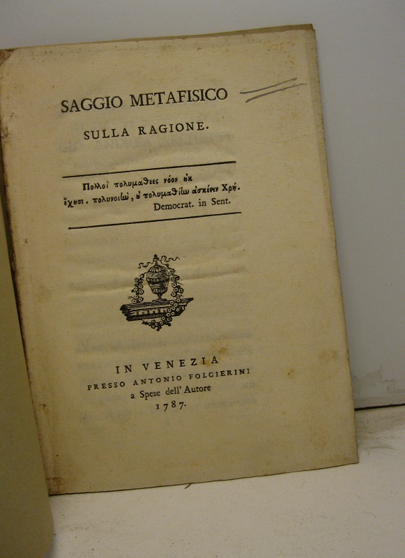 Saggio metafisico sulla ragione